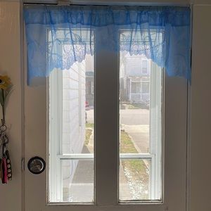 Pastel Floral Lace Panel- Blue 56x15 The Paragon Group lot of two